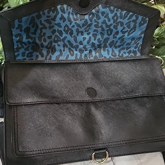 Rebecca Minkoff Hudson Moto Crossbody/ ShoulderBlack Large Leather Bag